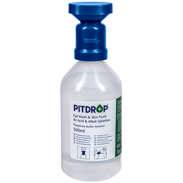 Pitdrop® Eyewash Solution 500ml. Ph неутрален раствор за испирање очи ...
